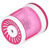 01 02 015 Elektrischer Bleistiftspitzer, Crayon Sharpener Portable für Büro für Schule für Zuhause(rot)