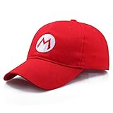 Ksydhwd Baseball Kappe Mode Super Mario Hut Kappe Luigi Mario Bros Cosplay Snapback Baseball Cap Kostüm Halloween Karneval Party Kinder Erwachsene Prop Geschenk