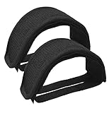 Pinsheng 1 Paar Universal Fahrrad Pedal Straps, Einstellbar Nylon Pedalriemen Fahrrad, Anti-Rutsch Fahrradriemen für Festes Zahnrad Fahrrad, Schw