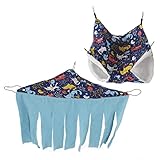 CUEA Hängendes warmes Bett, doppellagig, einfache Installation, Bequeme Hamster-Hängematte, Plüsch-Material, Quaste für Zuckergleiter für Häschen für Meerschw