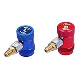 R1234YF Auto-Schnellkupplungen Hoch- und Niederdruck-Kältemittel Hinzufügen von Flüssigkeitskühladaptern 1/4'-Außenanschluss Ersatz für AC-Kältemittel-Manifold-Manometer-S