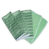 Greenshop24 Geschirrtücher und Reinigungstücher Bambus antibakteriell, 5 Tücher im Set, grün, für Küche und Haushalt, zum Reinigen von Oberflächen, Gläser, Fenster und Spiegel, streifenfreier G