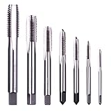 ATOPLEE 7pcs Metric HSS Linksgewinde Tap M3-M12 [Alle Größen]