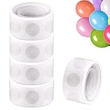 nuoshen 5 Rollen Ballon-Klebepunkte, Doppelseitig Transparent Klebepunkte Abnehmbare DIY Ballon Klebepunkte für Kartengestaltung Scrapbooking Handwerk Hochzeit Geburtstag Party Ballons Dek