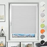 BondFree Plissee ohne Bohren Grau 105x150cm(BXH) lichtdurchlässig & Blickdicht Faltrollos EasyFix Klemmrollo für Fenster & Tü