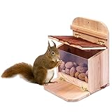 GLRGBHT Eichhörnchen-Feeder für Draußen, Multifunktionales Hang-Eichhörnchen-Fütterungshaus-Maisnuss-Behälter für den Garten Hinterhof Geeignetes Geschenk für Eichhörnchen-Liebhab