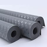 Schubladenmatte, 3 PCS DIY Waschbare Wasserdichte Antirutschmatte, Antimehltau Antibakterielle Schubladeneinlage für Kühlschrank und Schublade (45,5x150cm, Grau)