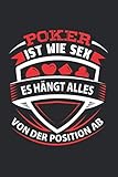 Poker Ist Wie Sex Es Hängt Alles Von Der Position Ab: Notizbuch Planer Tagebuch Schreibheft Notizblock - Geschenk Für Alle Die Gerne Pokern (15,2x229 cm, A5, 6' x 9', 120 Seiten punktiert Punktraster)
