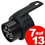 Hillfield Stecker - Adapter 7 Pins zu 13 Pins-Steckdose - Anhängeradapter, von Auto 7-polige Steckdose auf Anhänger 13-poliger Steck