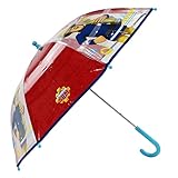 Feuerwehrmann Sam Stockschirm | rot-transparent Kinder Reg