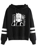 AMOMA Anime Hunter x Hunter Sport Kapuzenpullover Unisex Langarm Gon Killua Hisoka Cosplay Hoodie(XS,KilluaDrink-Black)