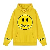 House Hoodie Smiley Brief Drucken Bieber Paar Pullover Mode Hip Hop Pullover, gelb, XL
