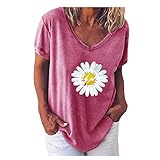 Sonojie T-Shirts Damen Blusen Tops Sweatshirt Kapuzenpullover Langarmshirts Frühjahr Sommer Beste Freunde Pullover Hoodies Frauen mit Motiv Mode Casual Plus Size Flowers Druck