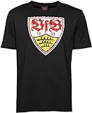 VfB Stuttgart Wappen Männer T-Shirt schwarz L 100% Baumwolle Fan-Merch, Fußball, Sp