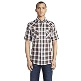 ELY CATTLEMAN Herren Short Sleeve Plaid Western Shirt Hemd mit Button-Down-Kragen, braun,