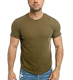 T-Shirt Herren Sommer Leicht Atmungsaktiv Tops Herren Einfarbig Kurzarm Rundhals Shirt Herren Work Lässig All-Match Sportshirt Herren Regular Fit Komfortabel T-Shirt H