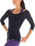 Winshape Damen Fitness Yoga Pilates 3/4-Arm Shirt WS4, blau (Night Blue), Gr. XL