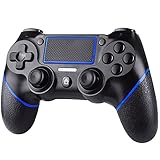 CHEREEKI Wireless Controller für PS-4, Gamepad für PS-4/Pro/Slim mit Touchpanel/600mAh Akku/Audio Stock/Dual Vib