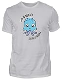 Schwibbel schwabbel süße Qualle Strand Kinder Quallen T-Shirt Urlaub - Herren Shirt -S-Grau (Meliert)