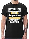 Beruf und Job Geschenke - Natürlich führe ich Selbstgespräche ich Bin Ingenieur weiß - L - Schwarz - Ingenieur/sprüche/Tshirt - L190 - Tshirt Herren und Männer T-S