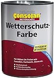 Consolan Profi Wetterschutzfarbe Holzschutz außen 2,5 Liter Ral 7016 Anthrazitg