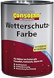 Consolan Profi Wetterschutzfarbe Holzschutz außen 2,5 Liter Ral 7016 Anthrazitg