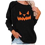 RMH 2021 Halloween-Sweatshirt, Damenpullover, Sweatshirt, Damenoberteil, schickes Damenoberteil, schickes Damen-Sweatshirt, schwarz, Damen-Sweatshirt, Vintage, Damen, schick., 11-schwarz, 38