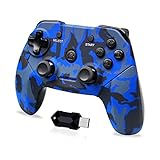 Clevo Gamepad für PC, 2.4G Wireless Game Controller für PC mit USB, Joypad mit Dual Vibration Plug and Play für PC/Windows7 / 8/10 / Android, TV-Box Joystick