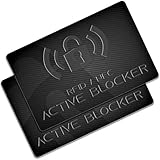 RFID Blocker Karte 2er Set - GranHin Active Blocker - NFC Störsender - E-Field Technologie 2021 - Schutzkarte für Geldbörse, Kreditkarte, EC, Bankkarte, Ausweis - Schutzhüllen unnötig - 2 Stück