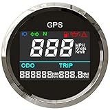 ELING Digital GPS Tachometer Einstellbare Kilometerzähler Für Boot Yacht Motorrad Auto 2 zoll (52mm)