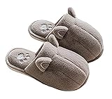 Perferct Damen Hausschuhe Warm-Flauschig Fellhausschuhe FüR Ganze Jahreszeit-Geschenke FüR Frauen-äLtere Jungen Warm Man PlüSch Bequeme Schuhe,Braun,41/42 E