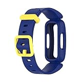 Aerku Kompatibel mit Ersatzarmband Fitbit Ace 3, Weiches Silikon Ersatz Armband, Ersatzband Uhrenarmband Verstellbaren - (Tiefes Blau)