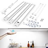Wobsion Led Unterschrankleuchte Küche Dimmbar,Led Unterbauleuchte Küche mit Sensor,Led Leiste küche 30cm×3PCS in Weiß 6000k,Ultra Dünn küchenleuchte Unterbau für Garderobe,Vitrine Schrank beleuchtung