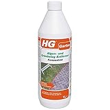 HG Algen- und Grünbelag Entferner Konzentrat 1L – ist ein konzentrierter Algen- und Grünbelagentferner für Terrassen, Pflasterungen und W
