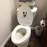 Toilettenaufkleber, Der Hund Hat Probleme Beim Trinken Toilettenaufkleber Toilettendeckel-Aufkleber, Lustig FüR Badezimmer Toilettendeckel-Aufkleber Bitte SchließEn Sie Den Deck