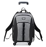 ZHD&CC Haltbarer wasserdichter Laptop-Rucksack mit Rollen, Laptop-Rucksack mit Handgepäck auf Rollen, Reisetrolley-Rucksack,G