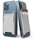 Ringke Slot Card Holder [Light Gray] Handy Kartenhalter Kartenetui Kartenfach Kreditkartenetui für iPhone 13, iPhone 12, Galaxy S21, Redmi Note 10 Pro, 11T, Pixel 6, Galaxy S21 FE