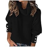 HHOP damenblusen Langarm Tshirt falter Hemd Damen schwarz Bluse Oversize Damen weiß rote Bluse unter 5 Euro one Shoulder Kleid Damen Sweatshirt D