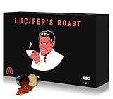 LUCIFER'S ROAST 50x Kaffeekapseln by KIQO kompatibel für Nespresso - extrem starker Espresso - 100% Robusta - säurearm - 571mg Koffein pro Tasse (Kapseln, 50 Stück)