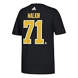 NHL T-Shirt Pittsburgh Penguins Evgeny Malkin #71 Logo Eishockey schwarz (L)