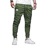 JIOJIO Men's Trousers Cargo Pants Men's Stretch Cargo Pants Straight Cut Men's Cargo Pants Long Regular Fit Cargo Pants Cotton Pants Leisure Pants Hiking Pants Trekking Pants Outdoor Pants for M