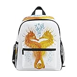 Ocean Sea Seepferdchen Liebe Kleinkind Rucksack Kinder Vorschule Schule Student Buch Tasche für Kindergarten Jungen Mädchen Kinder Rucksack Reisen Wandern Tagesrucksack