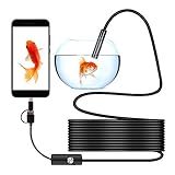 You's Auto USB Endoskop HD Endoskopkamera mit 3-in-1 Konverter LED wasserdichte Endoskop Inspektionskamera für Android Mac (Sanft Linie, 1M)