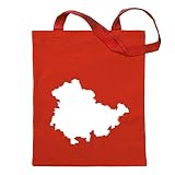 Kiwistar Thüringen Deutschland Silhouette Tragetasche Baumwolltasche Stoffbeutel Umhängetasche Langer Henk