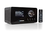 Blaupunkt IRD 30 Internetradio– DAB+-Radio – Digitalradio mit Radiowecker - Wlan Küchenradio– Digital-Radio als Badradio - DAB - UKW-Tuner – Miniradio in Retro-Design – Uhrenradio, Schw