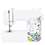 JXWHSM Universal-Nähmaschine Elektro für Anfänger mit Fußpedal 17 Stiche 2 Geschwindigkeit Haushalt Leichtes Stichwerkzeug für Heim Nähen Crafting DIY N