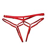 Dasongff Damen Strings Tangas Unterwäsche, Mini Micro String Unterhose Sexy G-String Panty Unterwäsche Hot Pants Riemchen Tanga Bandage Slip V-String Höschen Damenslip