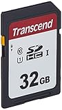 Transcend Highspeed 32GB SDHC Speicherkarte (für Digitalkameras / Photo Box / alltägliche Aufnahmen & Videos / Autoradio) Class 10, UHS-I U1 TS32GSDC300S-E (umweltfreundliche Verpackung)