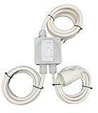 Power Splitter Küchenanschlussbox 1/2 / 3/5 / 10 m Küchenanschlussverteiler 3-Fach für Kochfeld & Backofen an Herdanschlussdose - Splitter Box Verteiler Montagehilfe Meter, Größe: 2