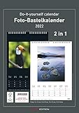Foto-Bastelkalender 2022 - 2 in 1: schwarz und weiss - 21 x 29,7 - Do it yourself calendar A4 - datiert - Foto-Kalender - Alpha E